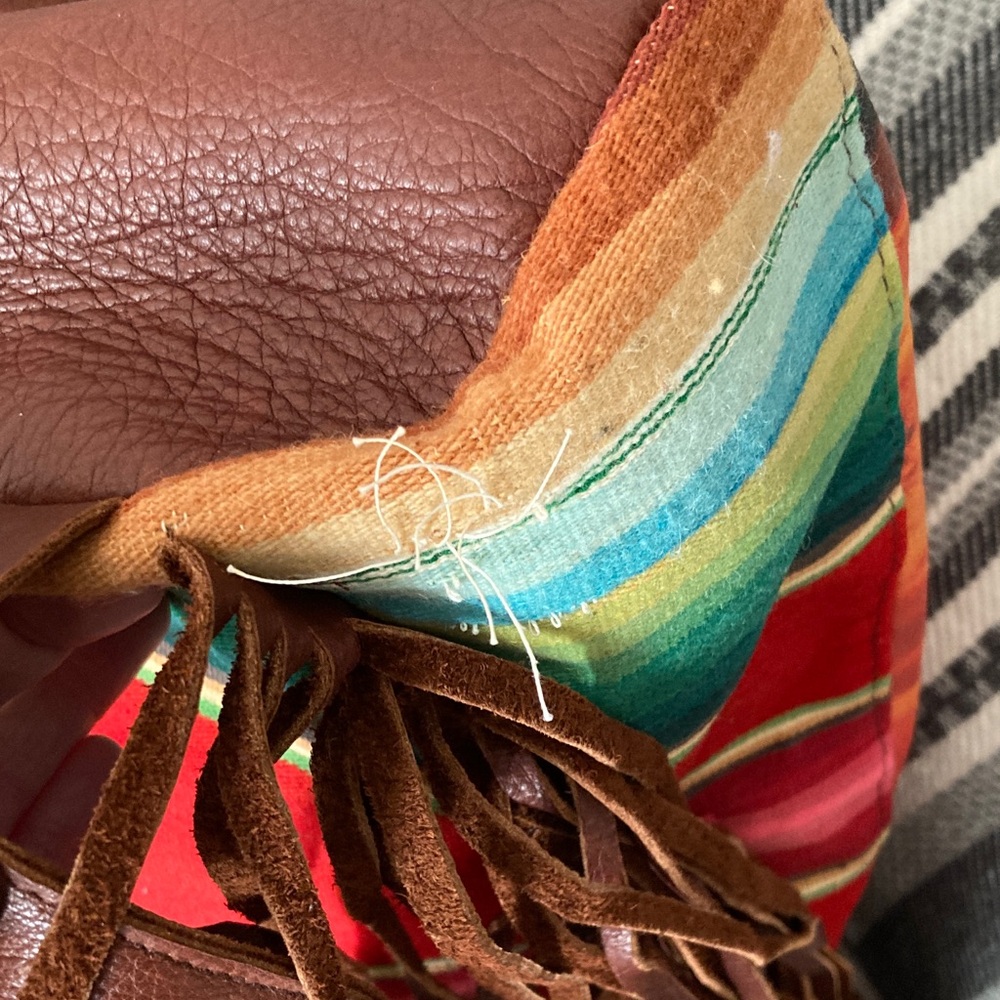 LAST CALL!! TOTEM SALVAGED One of a kind Sunset Cactus Fringe Backpack!!! - Picture 5 of 8